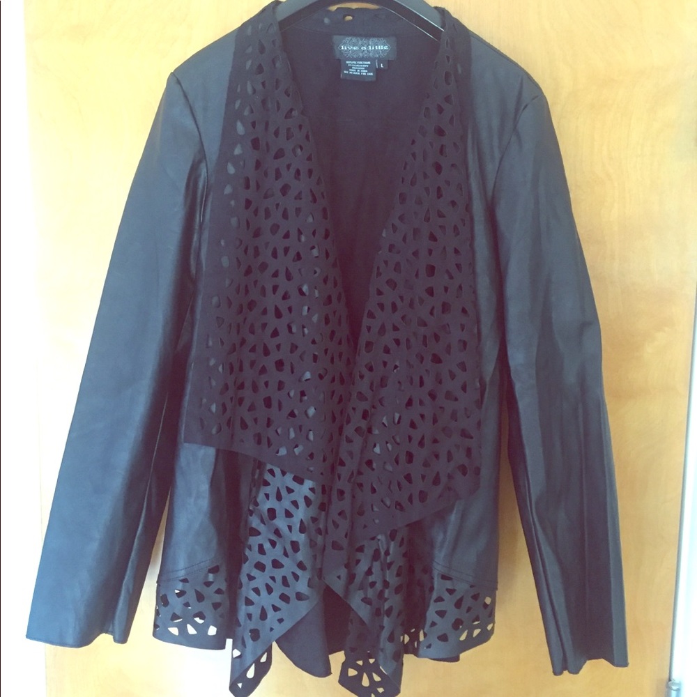 Fun Black Faux Leather Jacket
